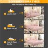 Human Dog Bed, Lazy Sofa Couch, Multifunctional Foldable Sofa Bed, 3 In 1 Teddy Fabric Sleeper Sofa Bed For Living Room Guest Bed, Playroom - Pink - Image 11
