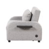 3 In 1 Pull Out Sofa Sleeper With Wing Table And USB Charge - Gray - Image 15