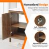 Bathroom Vanity With Single Sink, Combination Under Counter Sink, Bathroom Storage Cabinet With Soft Closing Door, Multi-Function Storage, Solid Wood Frame - Light Brown - Image 5