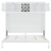 Queen Size Murphy Wall Bed With Top Cabinets & Wine Rack - White - Image 15