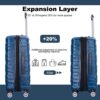 3 Piece Luggage Sets Pc Lightweight & Durable Expandable Suitcase With Two Hooks, Double Spinner Wheels, Tsa Lock, (21/25/29) - Dark Blue - Image 5