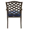 Outdoor Patio Aluminum Dining Arm Chair With Cushion (Set of 2) - Navy Blue - Image 4