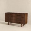 Logan - Mid-Century Modern Dresser With 6 Drawers - Brown - Image 2