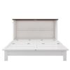 Full Solid Pine Murphy Bed Chest With Charging Station And Large Storage Drawer For Home Office Or Small Room - White / Walnut - Image 12