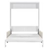 Queen Size Murphy Wall Bed With Cushion - White - Image 2