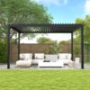 Louver Pergola Steel Louvers & Aluminium Frame - Black - Image 2