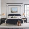 Modern Canopy Queen Bed Frame - Black - Image 6