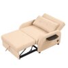 Versatile Pull Out Sofa Sleeper 3 In 1 With Wing Table & USB Charge Linen, Compact Design - Beige - Image 22