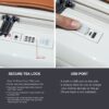 20" Carry On Luggage Lightweight Suitcase Tsa Lock USB Port Luggage Wheel Lock Artificial Leather Top Handle Spinner Wheels - Creamy White - Image 7