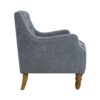 Accent Chair, Living Room Chair, Footrest Chair Set With Vintage Brass Studs, Button Tufted Upholstered Armchair For Living Room, Comfy Reading Chair For Bedroom, Reception Room - Gray - Image 21