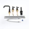 Widespread Bathroom Sink Faucet With Pop Up Drain And Brass Construction - Matte Black - Image 6