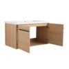 Bathroom Vanity With Resin Countertop Sink, 2 Doors Cabinet Set - Oak - Image 17