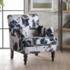 Club Chair With Tapered Birch Wood Legs - Multicolor - Image 2