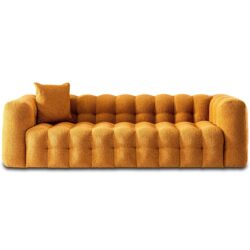 Eden - Modern Tufted Chesterfield Sofa - Burnt Orange / Orange