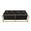 Carved 4 Door Sideboard, Sideboard Buffet Cabinet With Storage, Modern Coffee Bar Cabinet With Adjustable Shelf For Living Room, Dining Room, Kitchen - Black - Image 12