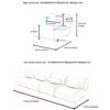 Stylish Modular Chenille Fabric Living Room Sofa With 70 Degree Reclined Backrest And Cylindrical Pillows - Green - Image 3