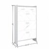 High Glossy Doors Shoe Rack 3 Doors Shoe Cabinet With 2 Drawers - Medium Gray - Image 10