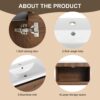 Bathroom Vanity With Resin Countertop Sink - Brown - Image 9