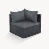 8 Pieces Outdoor Patio Furniture Sets, Garden Conversation Wicker Sofa Set, Single Sofa Combinable - Gray / Black - Image 11