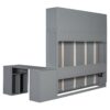 Queen Size Wall Murphy Bed With Desk And Storage Shelves And Big Cabinets - Gray - Image 10