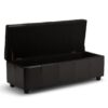 Castleford - Storage Ottoman - Coffee Brown - Image 3