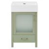 Bathroom Vanity With Ceramic Sink And Ample Storage, Ideal For Small Bathrooms - Green - Image 14