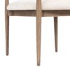 Artemis - Mixed Material Upholstered Dining Arm Chair - Warm White - Image 4