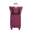 5 Piece Set (18/23/27/Travelbag /Toiletry Bag), Softshell Suitcase Spinner Wheels Terylene Polyester Luggage Sets Carry On Suitcase Luggage Lightweight Durable Suitcase - Wine Red - Image 14