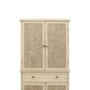4 Door Storage Cabinet With 1 Drawer And 4 Adjustable Inner Shelves - Natural - Image 17