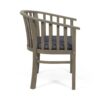 Outdoor Wooden Dining Chairs With Cushions, (Set of 2) - Dark Gray / Gray - Image 9