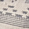 Karim - Faux Yarn Large Pouf, Durable - Ivory / Gray - Image 4