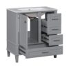 Bathroom Vanity, Modern Bathroom Cabinet With Sink Combo Set, Bathroom Storage Cabinet With A Soft Closing Door And 3 Drawers, Solid Wood Frame - Gray - Image 13