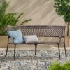 Sector - Bench With Curved Design And Diamond Cross Seat - Copper - Image 5