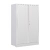 Metal Storage Cabinet With Locking Doors And Adjustable Shelf, Folding Filing Storage Cabinet, Folding Storage Locker Cabinet For Home Office, School, Garage - White - Image 9
