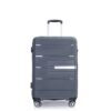 Hardshell Suitcase Double Spinner Wheels Pp Luggage Sets Lightweight Durable Suitcase With Tsa Lock, 3 Piece Set (20/24/28) - Gray - Image 8