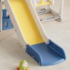 Toddler Slide Kids Playground With Basketball Hoop And Swing - Blue Yellow - Image 9