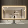 Bathroom Mirror With LED Lights, Anti-Fog Lighted Vanity Mirrors For Wall Mounted And 5 Level Dimmable, Horizontal / Vertical - Clear - Image 2