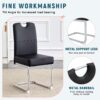 (Set of 4) Thickened Dining Chairs With Built In Spring Packages And Ergonomic Design Perfectly Blending Comfort And Elegance - Black - Image 9