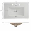 30" Vintage Bathroom Vanity With Ceramic Sink, Modern Bathroom Vanity Cabinet With 2 Soft Close Doors, Equpiied With 4 Sturdy Iron Legs - Antique Dark Brown - Image 18