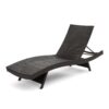 Mysticism Outdoor Chaise Lounge With Adjustable Backrest And Foldable Legs - Brown Multi - Image 5