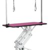 Hydraulic Pet Grooming Table With"H" Arm - Pink - Image 5