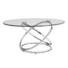 Modern Contemporary Cocktail Table Set - Chrome - Image 4