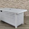 Propane / Natural Gas Outdoor Steel Fire Pit Table With Lid - White - Image 3