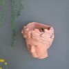 7X5.5X9" Visage Head Bust Planter, Home Wall Planter - Brown - Image 7