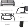 Outsunny - 2 Person Outdoor Glider Bench, Patio Double Swing Rocking Chair Loveseat With Powder Coated Steel Frame For Backyard Garden Porch - Gray - Image 2