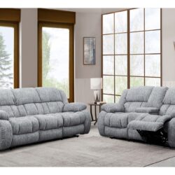 Stonic - Reclining Sofa And Loveseat - Gray