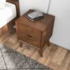 Alexandra - Night Stand With 2 Drawers - Walnut Brown - Image 10