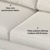 Ava - Mid Century Corner Sectional Sofa - Cream - Image 16