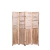 Panel Solid Wood Folding Room Divider - Natural - Image 16