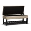 Lomond - Storage Ottoman Bench - Satin Cream - Image 3